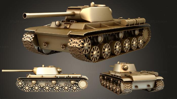 Vehicles (Tank KV 1S, CARS_3550) 3D models for cnc